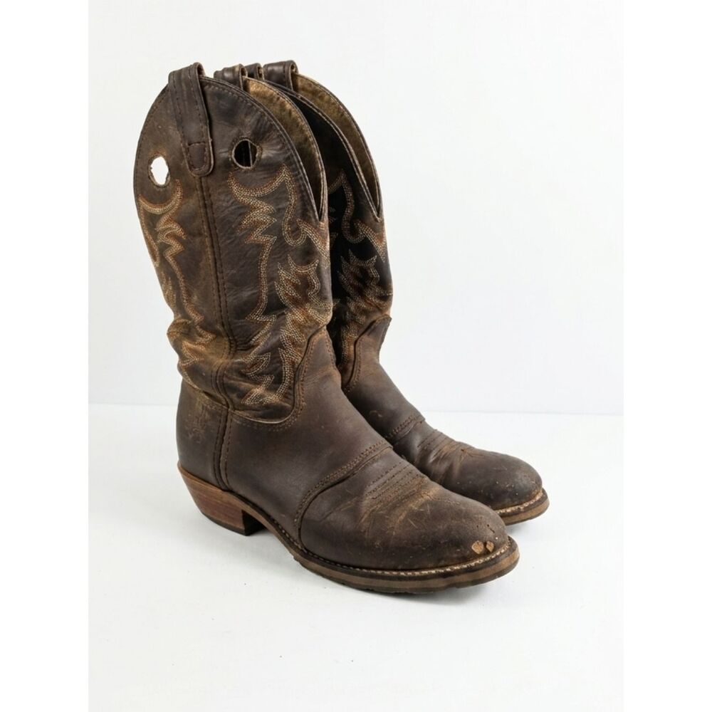 Double-H brand Daniela Brown Leather Women's Western Boots Size 9.5
